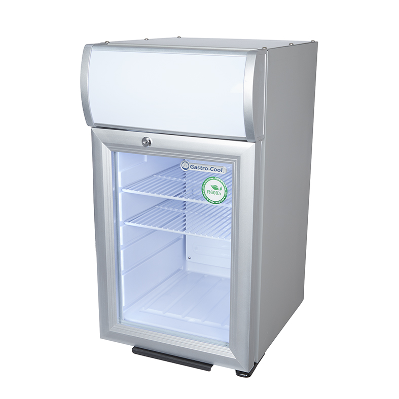 [101400] Mini Nevera Expositor Sobremesa Plateado - GCDC25